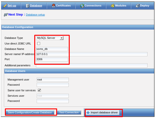 configurationdatabasesetup